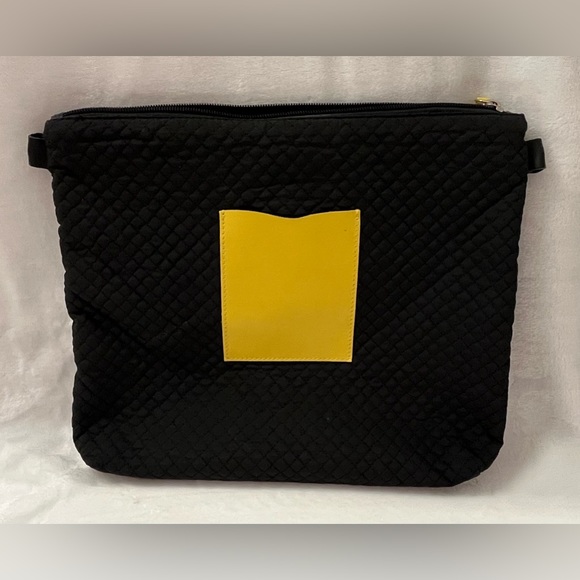 Gianni Notaro Black & Yellow Satchel/Tote with removable insert and Dust Bag - Picture 13 of 16